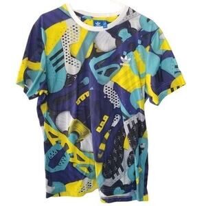 Adidas Originals Men AOP Crazy Eddys Take A Trip Jersey T-Shirt L All Over Print